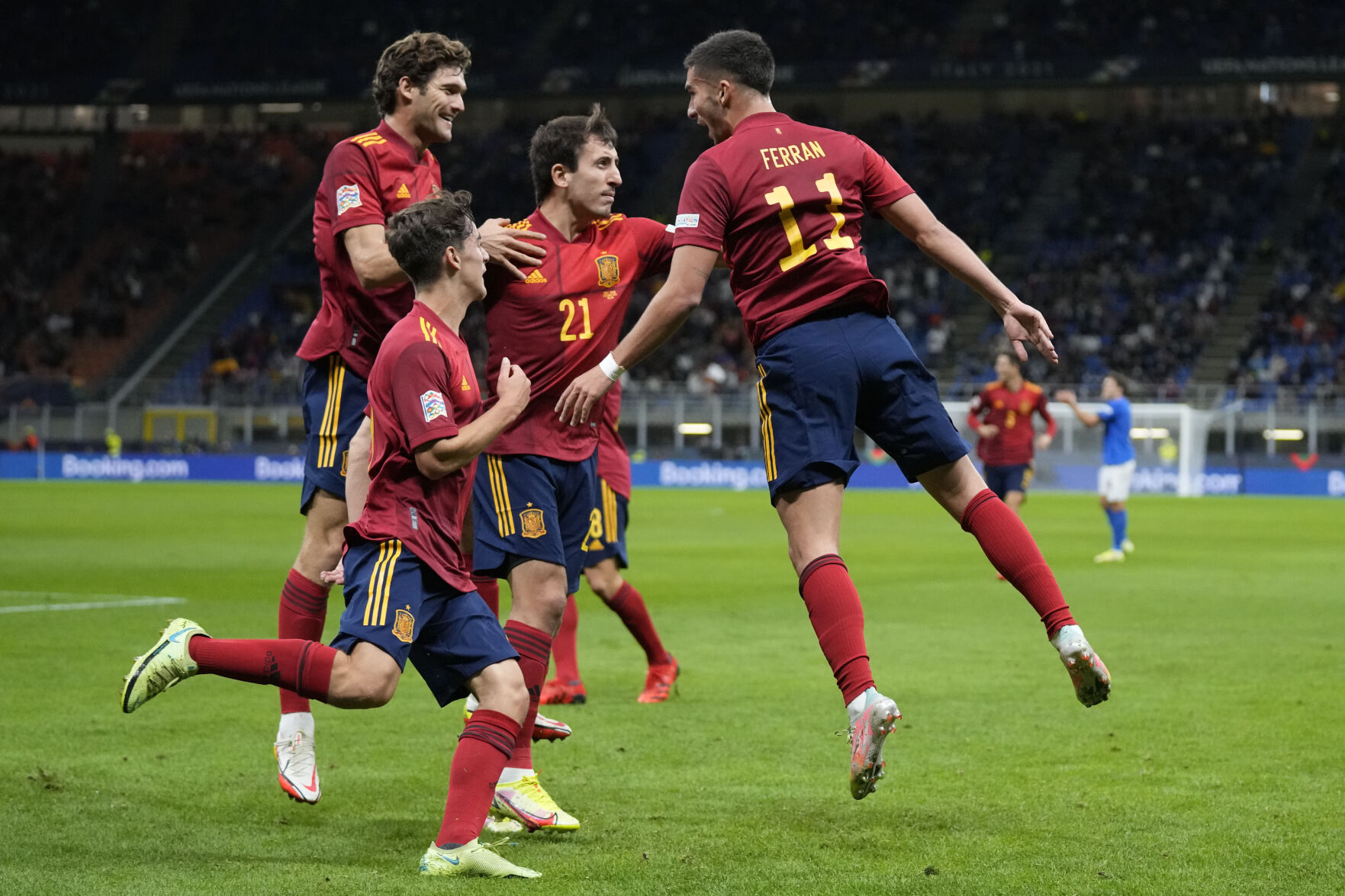 APTOPIX Italy Spain Nations League Soccer